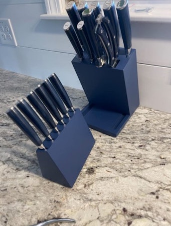 16-Piece Blue Japanese Knife Set with Removable Block - IMARKU